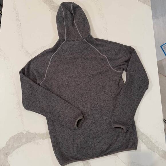 Merrell FullZip Gray Hoodie Sweatshirt Mens Medium Fuzzy Inside Outdoor Gorpcore - Picture 8 of 9